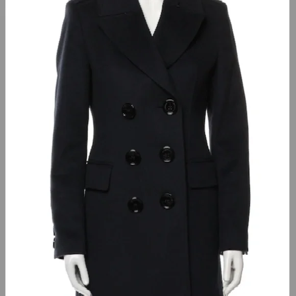 Burberry London Virgin Wool and Cashmere Peacoat (Size: M) - Picture 4 of 7